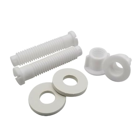Thrifco Plumbing 7/16 Inch x 2-1/4 Inch Plastic Toilet Seat Bolts Set 4400226